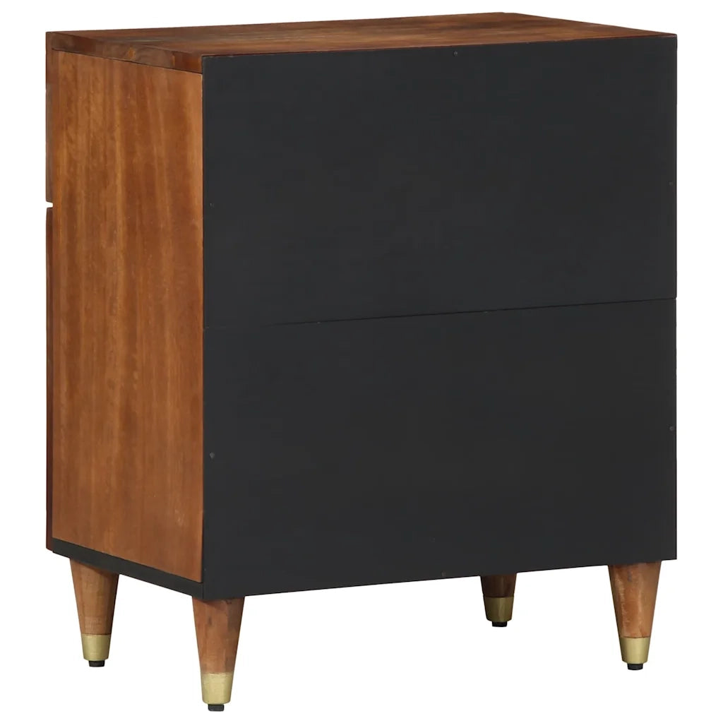 Comodino con porta con cassetto-Tavolino da notte Marrone miele 50 x 33 x 60 cm 478526