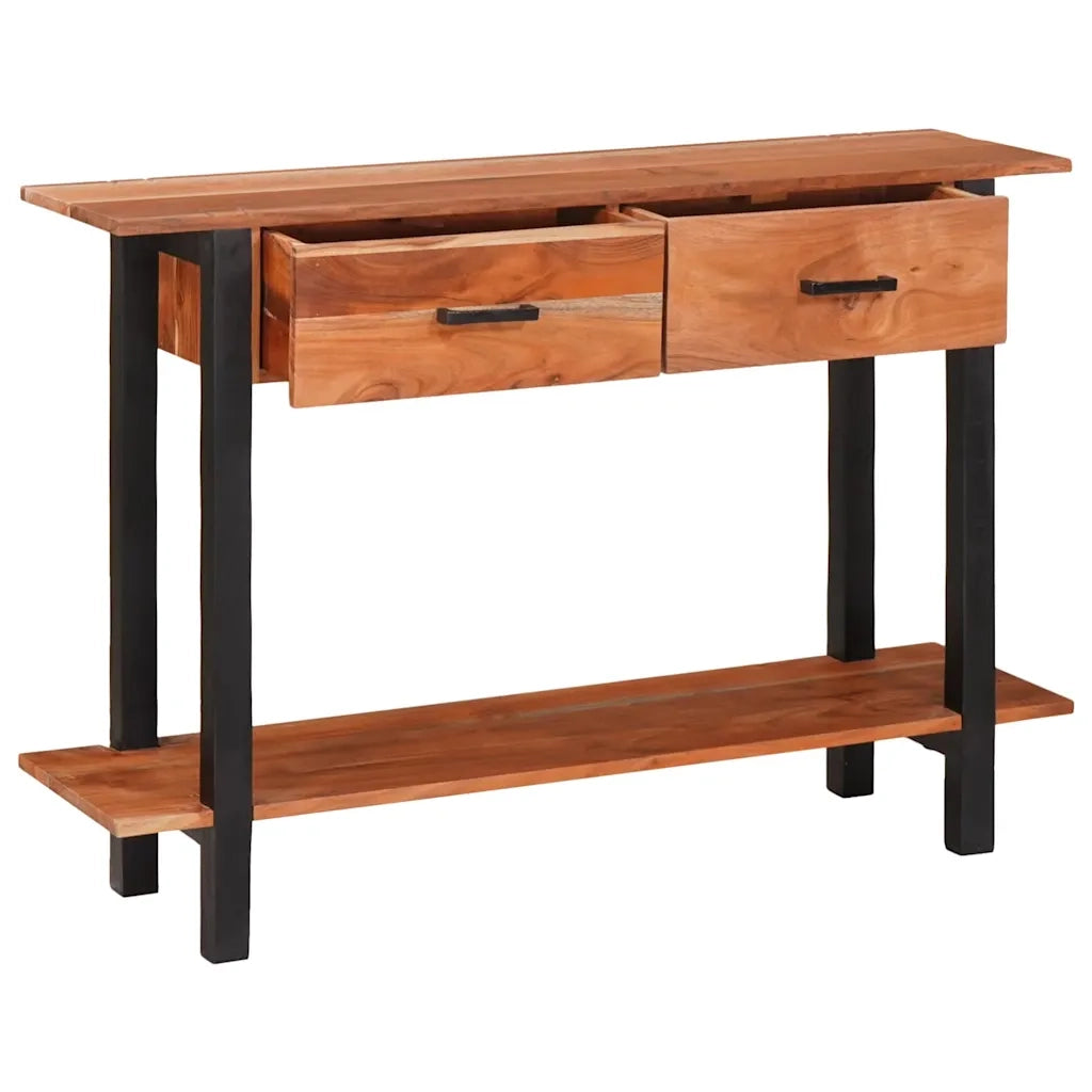 vidaXL Tavolo consolle con cassetto Marrone 110 x 30 x 75 cm