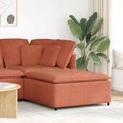 Modulo Poggiapiedi Divano Modulare Rosso Arancione 100x100x48cm