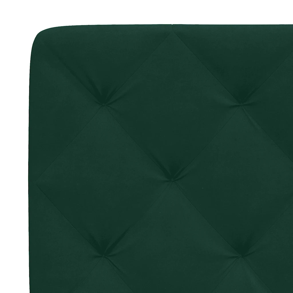 Giroletto con LED senza Materasso Verde Scuro 90x200 cm in Velluto 3213834
