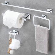 Set di accessori per la camera da bagno - 4 pezzi di 40cm maniglie per asciugamani - Supporto per asciugamani in acciaio inossidabile - Supporto per carta igienica - Anello per asciugamani in acciaio inossidabile