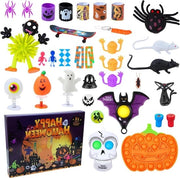 Adventskalender Halloween 2024 - 34 articoli giocattolo - 10 giorni di countdown - Figure horror - Tema Halloween