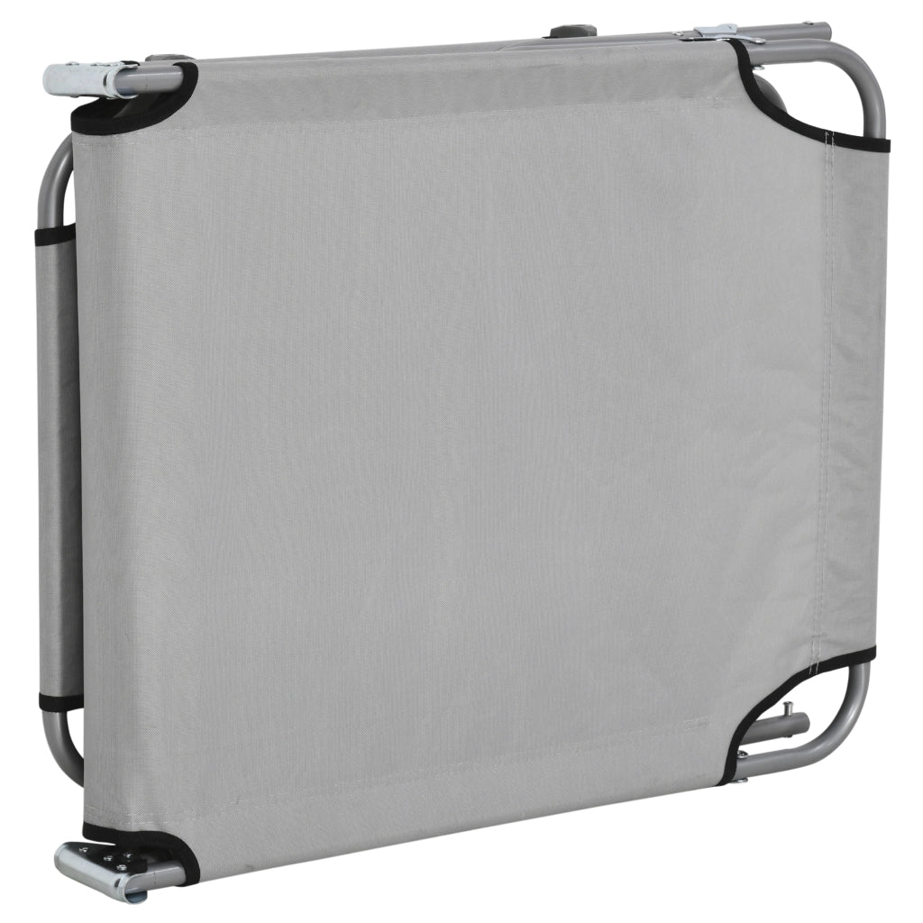 Poltrona di rilassamento pieghevole con parasole grigio multi-sito 187×58×36cm.