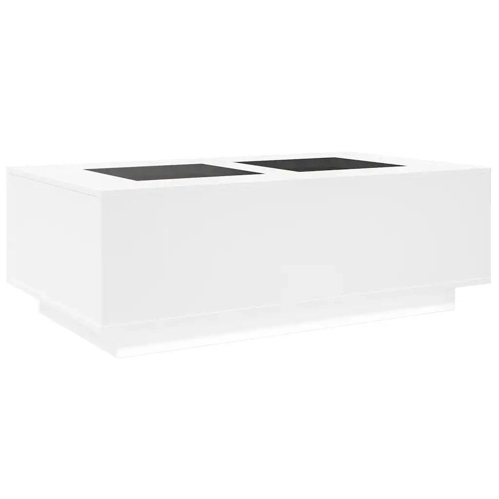 Tavolino da salotto | Tavolino da caff¨¨ | Tavolino da Soggiorno con LED Infinity Bianco 116x69x40 cm