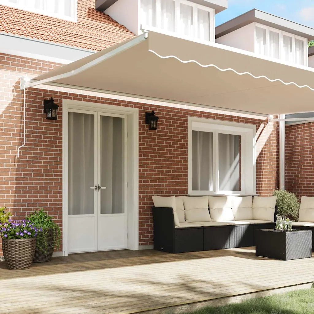 Tenda da Sole Beige 500 x 300 x 165 cm Poliestere e Metallo 3331341