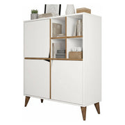 Madia Londra, Credenza 3 Ripiani, 100x30x115h cm Bianco