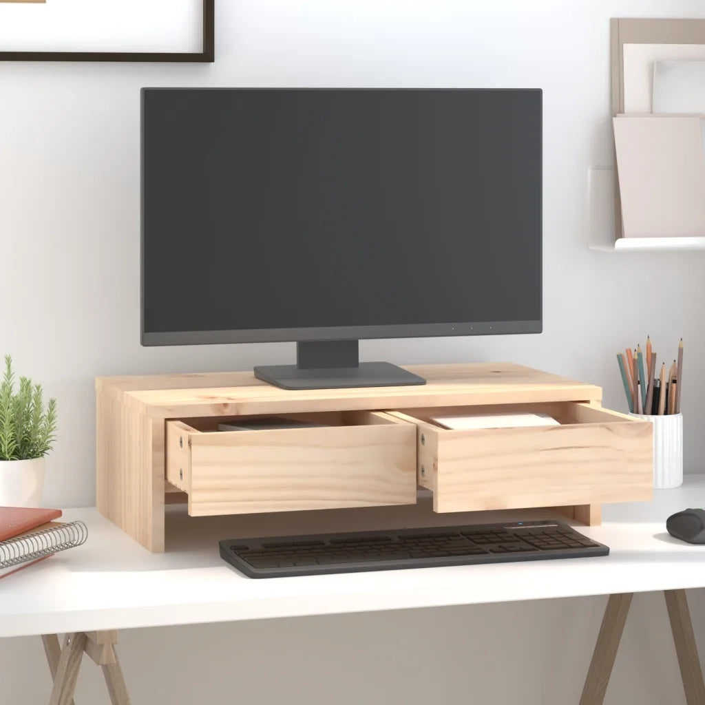 Supporto per Monitor 50x27x15 cm in Legno Massello di Pinocod mxl 96132