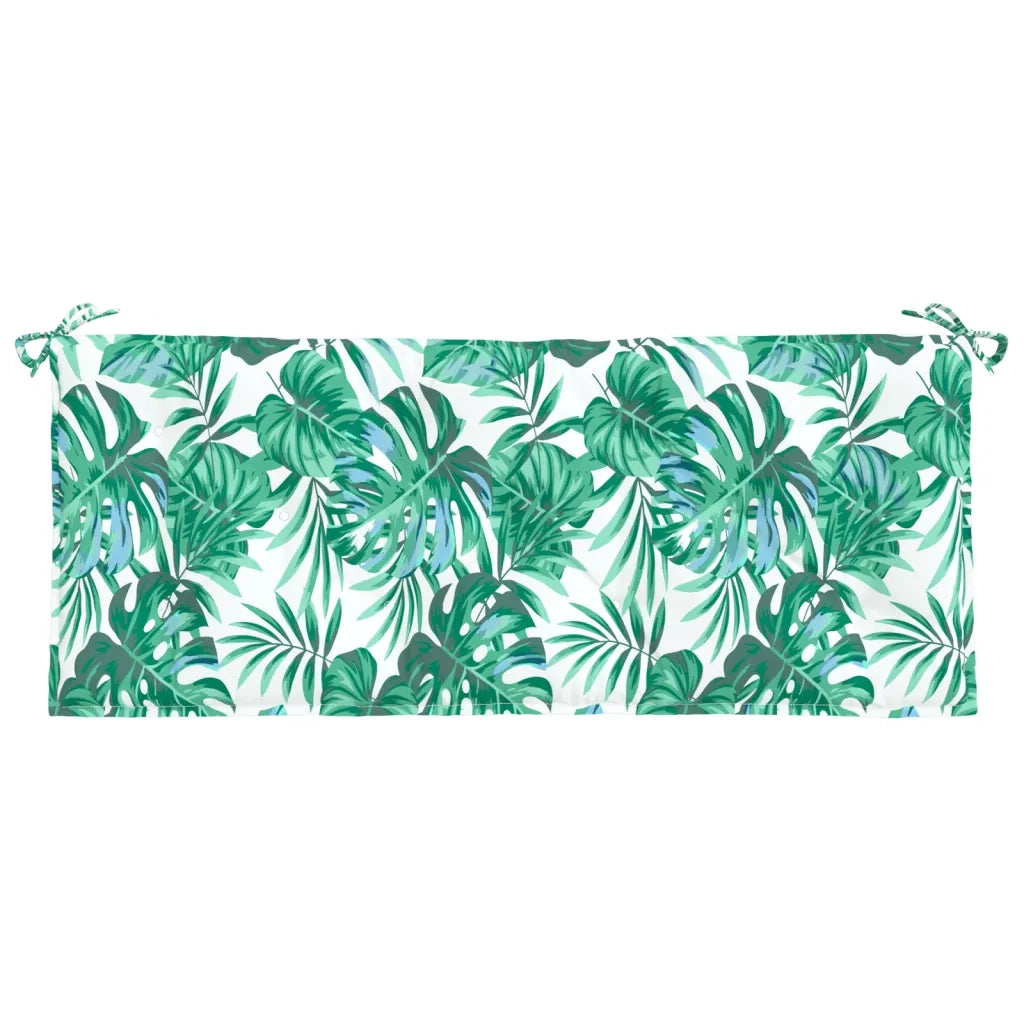 Cuscini Panca Giardino 2 pz a Foglie 120x50x7 cm Tessuto Oxford 379056