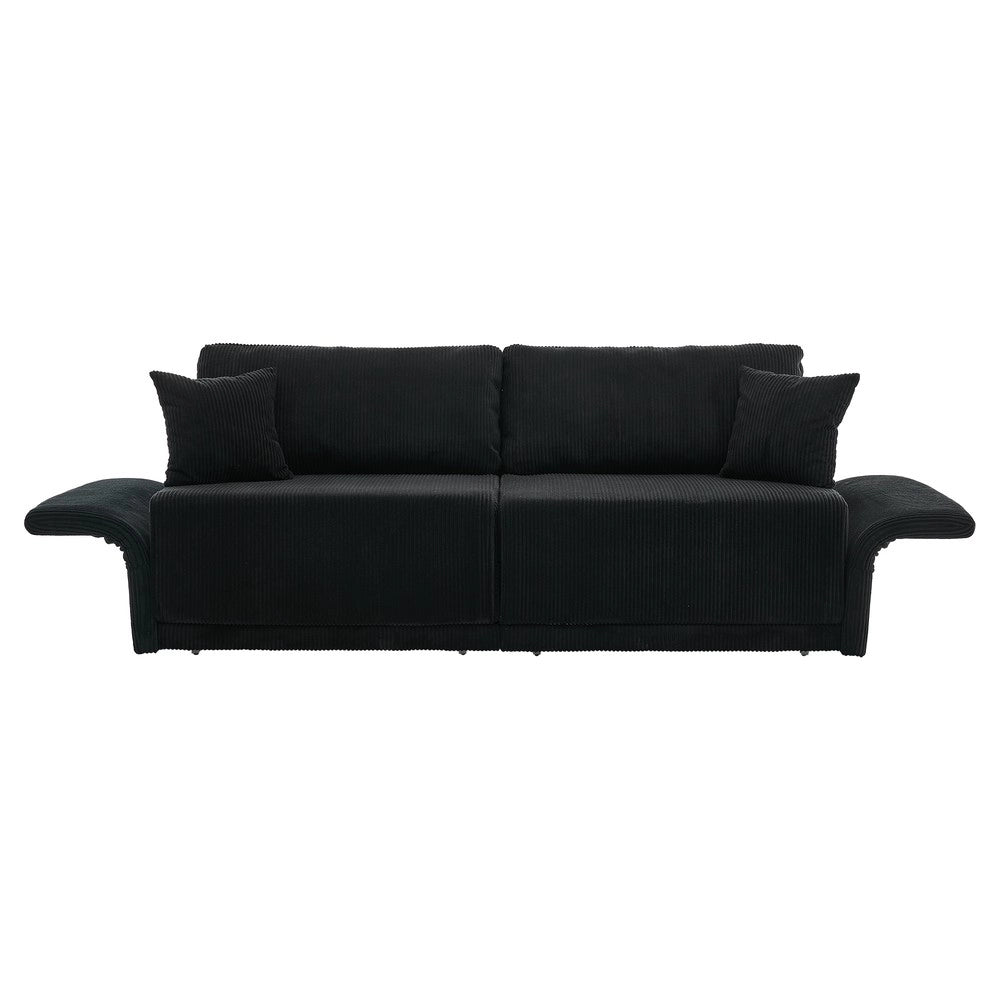 Divano letto estraibile ¨C Minimal ¨C Tessuto grigio 2 posti