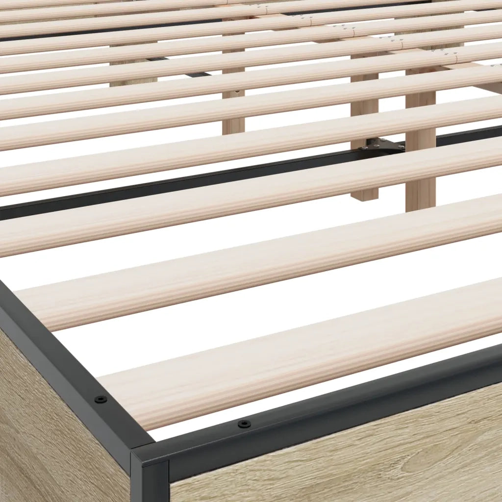 Giroletto Rovere Sonoma 200x200 cm Legno Multistrato e Metallo 3280173