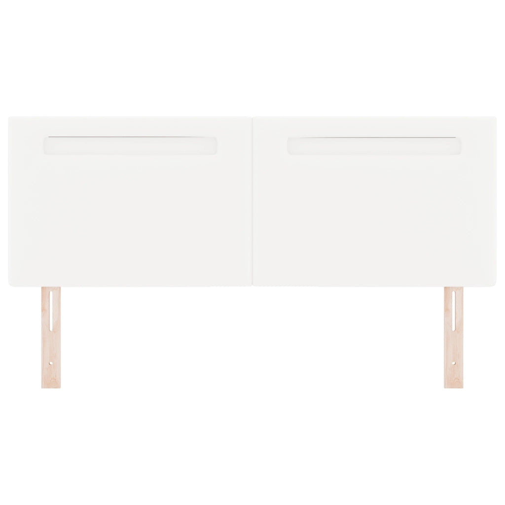 Testata letto design semplice bianco puro 160 cm in finta pelle