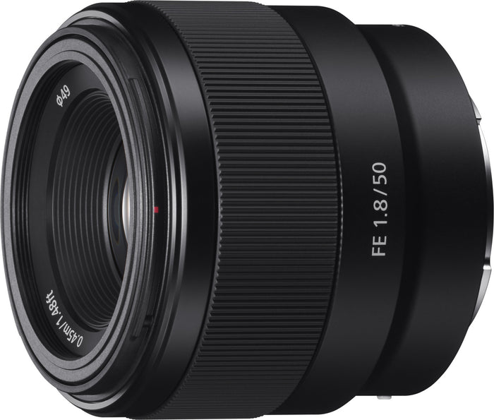 Sony sel-50f18f obiettivo a focale fissa 50 mm f1.8, mirrorless full-frame, attacco e, sel50f18f