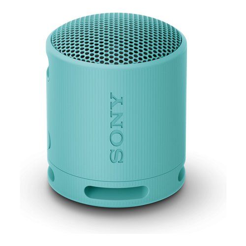 Sony srs-xb100 - speaker wireless bluetooth, portatile, leggero, compatto, da esterno, da viaggio, resistente ip67 impermeabile e antipolvere, batteria da 16 ore, cinturino versatile, chiamate in vivavoce - blu - SRSXB100L CE7