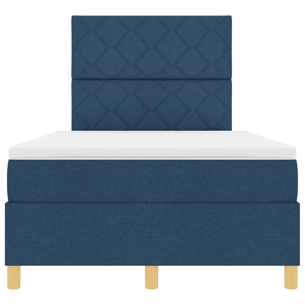 Letto a Sorgente LED con materasso Blu 120 x 200 cm Tessuto 3343172