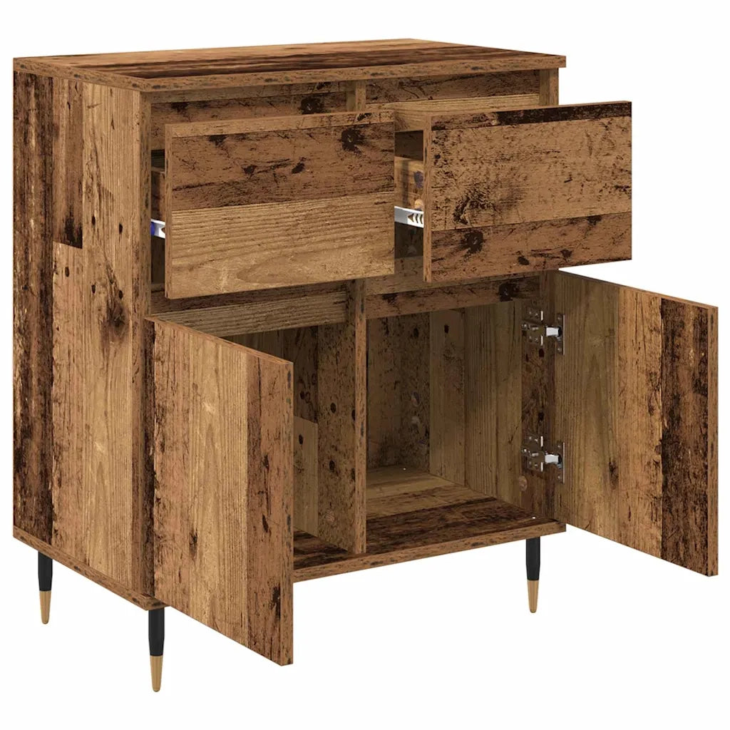 Credenza con Cassetto-Buffet-Armadio da cucina Legno vecchio 60 x 35 x 70 cm 350763