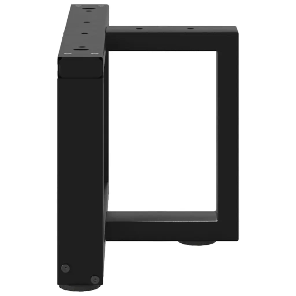 Gambe per Tavolino da Caffè a Forma di T 2 pz Nere 50x25x(30-31) cm Acciaio 4013008