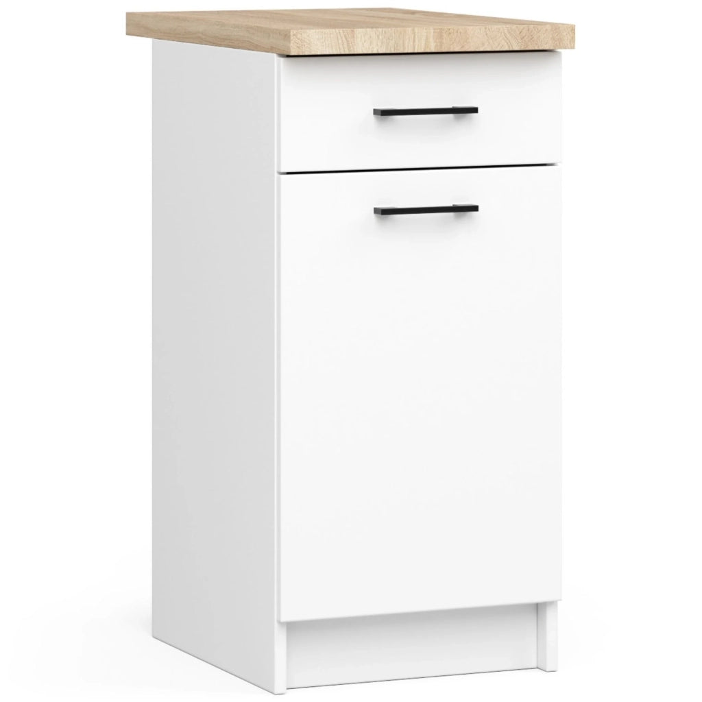 AKORD Set di Mobili da Cucina OLIWIA G1 180 cm Bianco 180 cm 6 ante 1 cassetto 180x46x174 cm