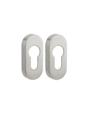 Coppia di rosette ovali 65 x 30 mm in acciaio inox per cilindro europeo – THIRARD