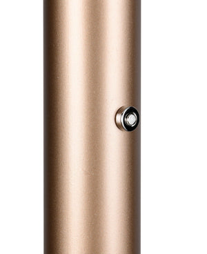 Piantana LED, metallo e vetro, caffè e bianco, H 130 cm, Celeste