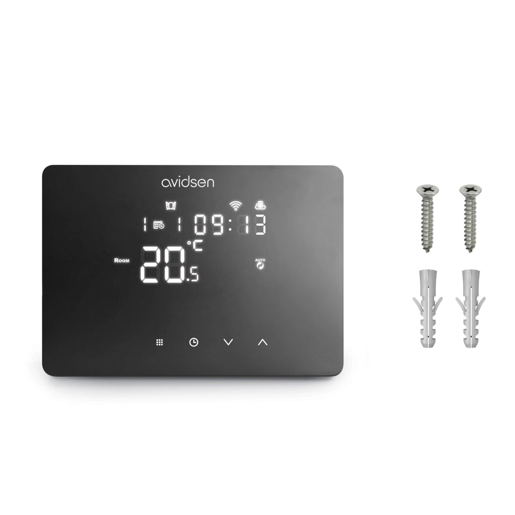Cronotermostato Wi-Fi filare HomeTemp colore nero - Compatibile Google e Alexa - 127073