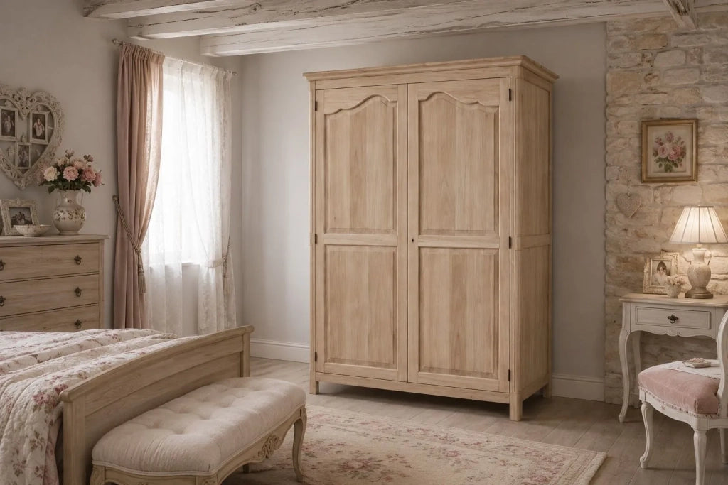 Armadio classico in legno 2 porte grezzo l.157 p.60 h.217 (3203) - Mobili 2G