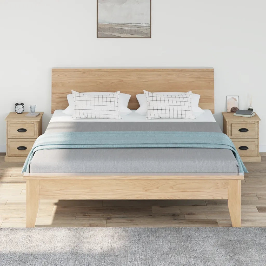 Set di 2 Comodini | Armadio da Notte | Mobiletto da notte Rovere Sonoma 39x39x47,5 cm in Legno Multistrato