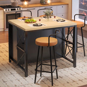 Tavolo Bar con Sgabelli Set 4 Persone LED ¨C MINIMAL ¨C Nero, Piano Cucina