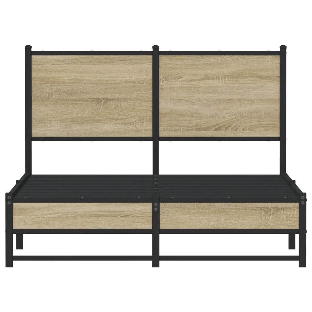 Giroletto senza Materasso in Metallo-Struttura Letto Rovere Sonoma 120x190 cm 335838