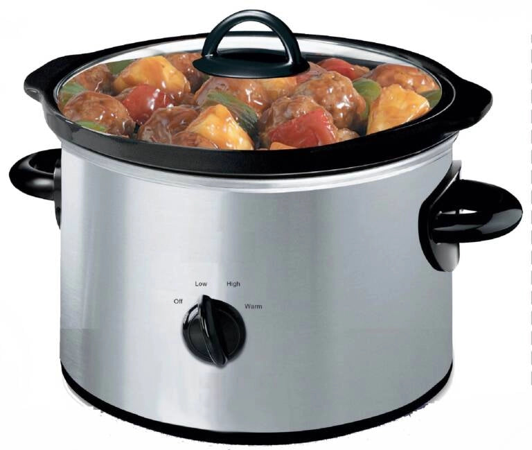 Pentola slow cooker elettrica 3L 170W con recipiente in ceramica e 3 programmi, per cottura lenta 3-4 persone - Sogo
