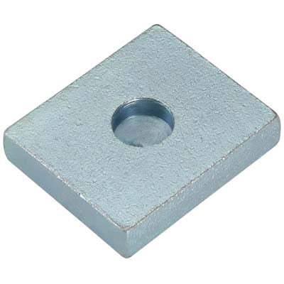 PIASTRA PERNO INFERIORE A SALDARE 349 COMBI - ZINCATA MM 60X60 F.MM 20,5 S.MM 15- 10 pezzi