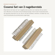 Set di Spazzole per Unghie a 2 pezzi - Manico in Legno - Hanno un Manico in Legno Sostenibile - Setole in Plastica - Ideale per la Rimozione di Rifiuti/Olio - Sicuro da Utilizzare - Spazzola per Mano