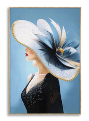 Dipinto Su Tela Laccato Dori C/Cornice -B- Eleganza 62x4x92