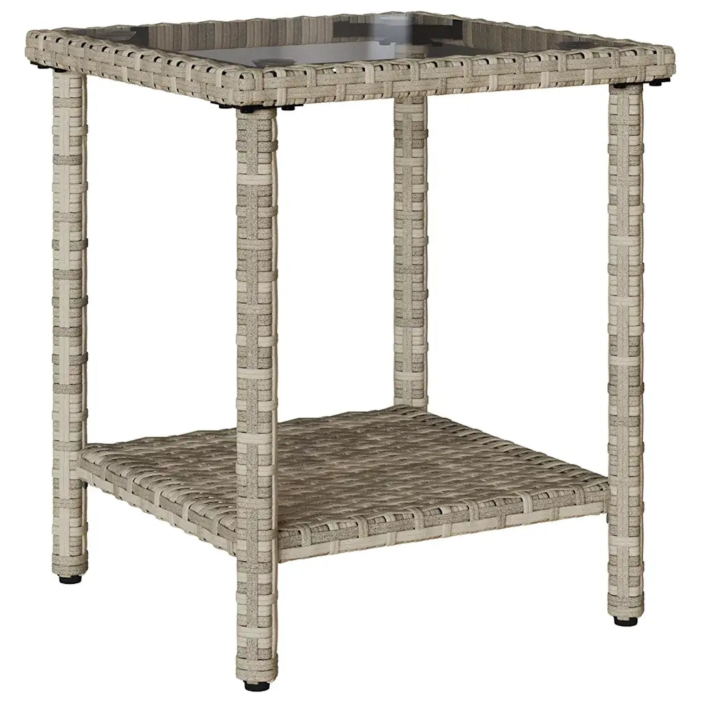 Divano Giardino Tavolo e Cuscini a L Grigio Chiaro Polyrattan 4103877