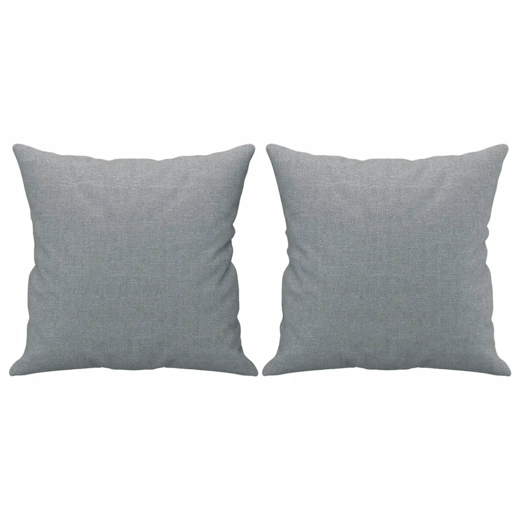 Set Divani 2 pz con Cuscini Grigio Chiaro in Tessuto 3202102