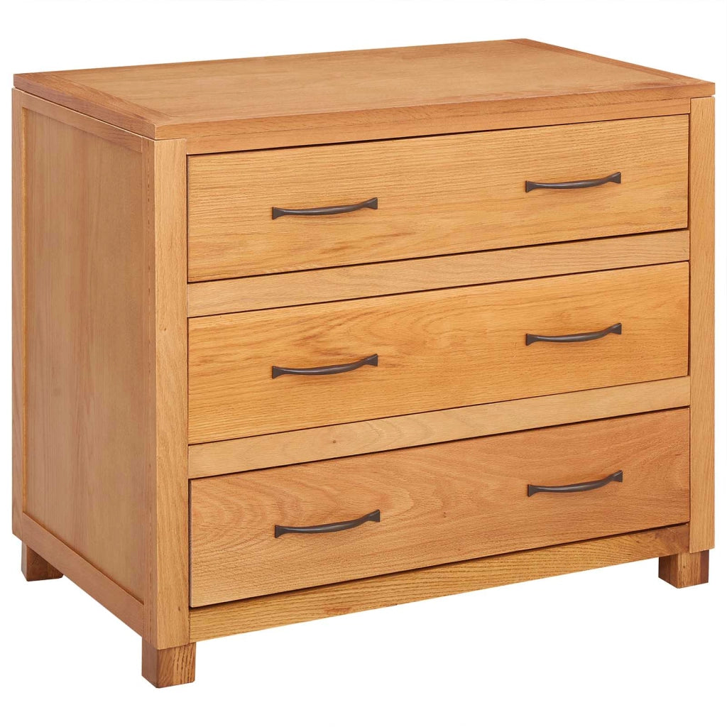 Armadio moderno rettangolare con 3 cassetti e ampio spazio di archiviazione per soggiorno/corridoio 80 x 50 x 70 cm legno marrone 02_0058223