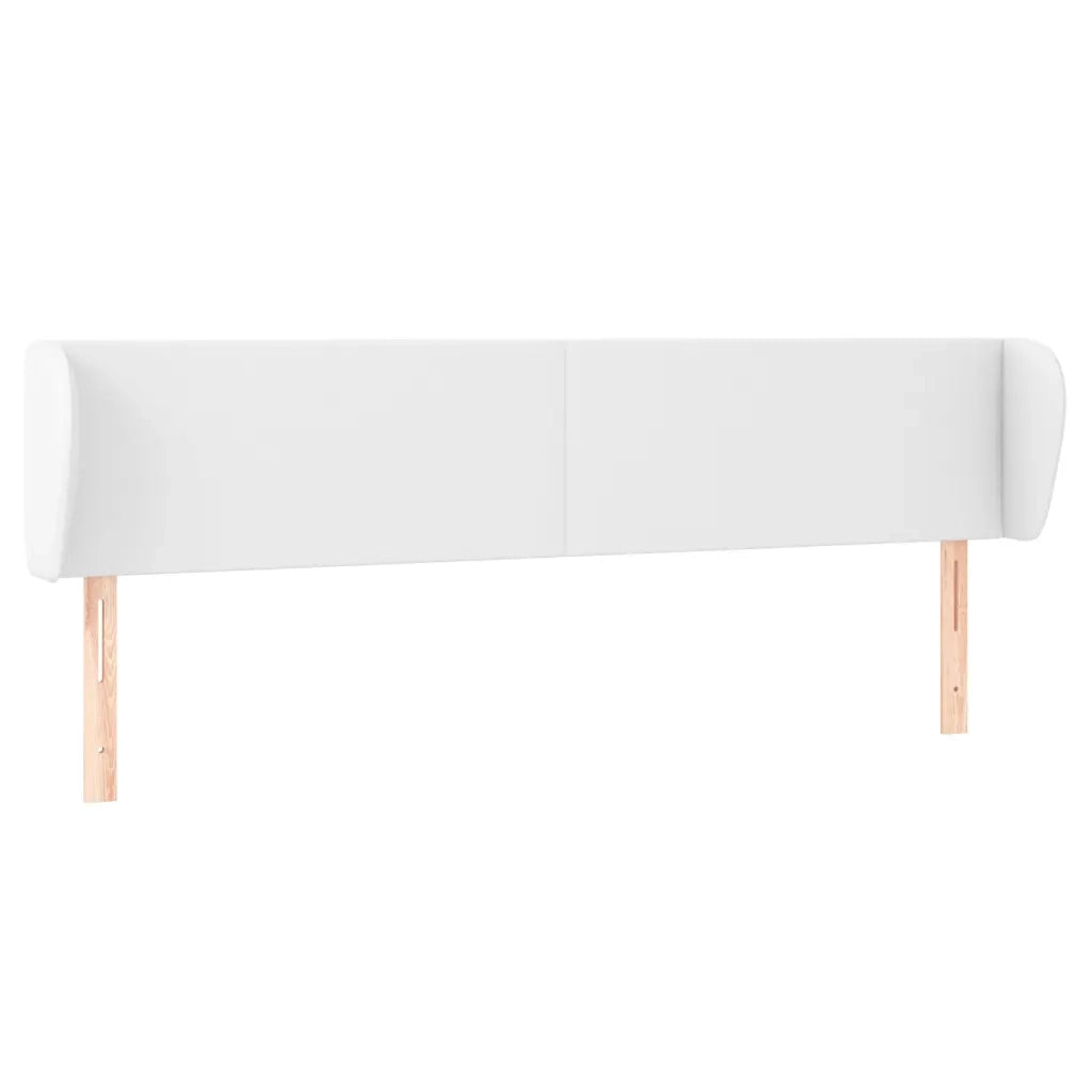 Testiera ad Orecchio-Testata con Orecchie Bianca 203x23x78/88 cm in Similpelle 386898