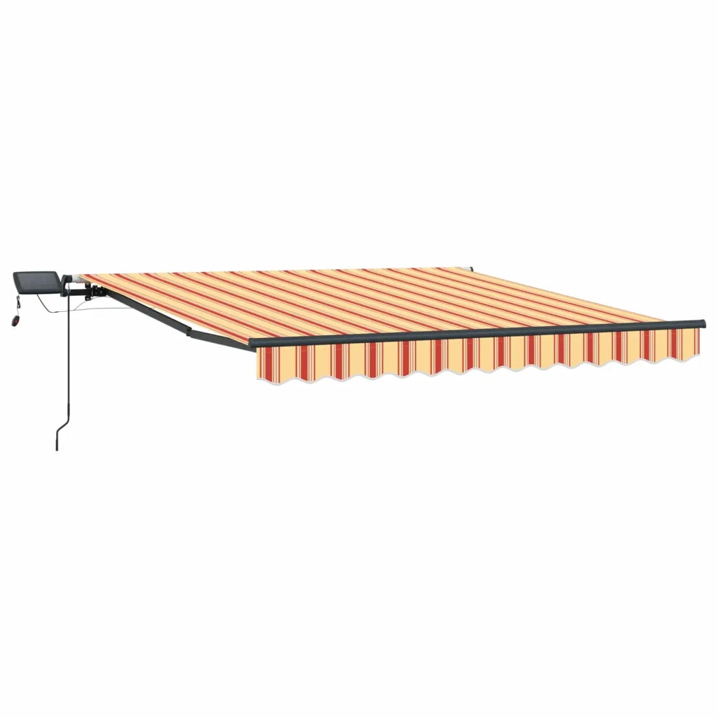 Tenda retrattile-Tenda parasole per balcone Giallo e Arancione 300 x 250 cm Tessuto