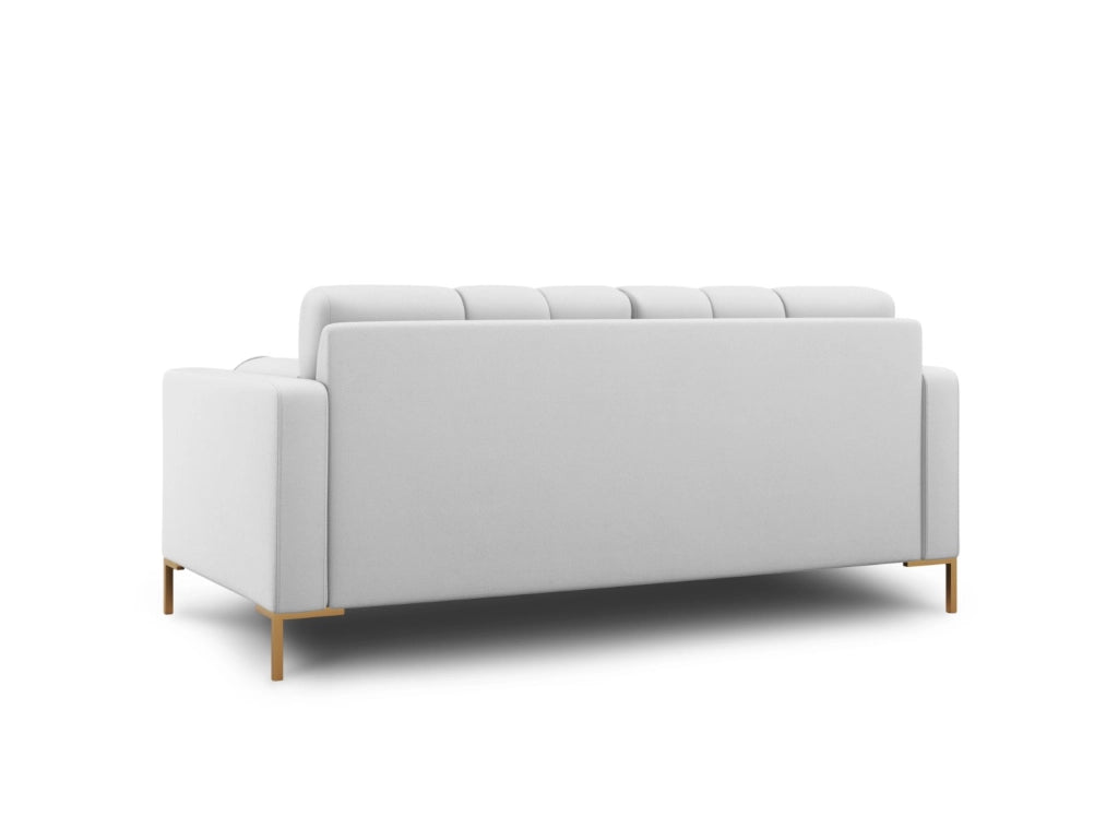 Cosmopolitan Design - Divano "Bali" 2 posti in tessuto strutturato grigio chiaro 