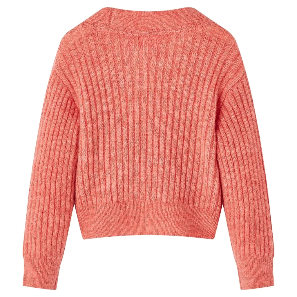 Cardigan da Bambina Lavorato a Maglia Rosa Medio 104 14958