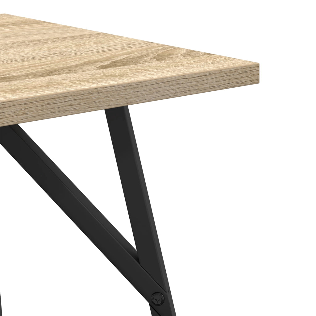 Tavolino 2 pezzi Quercia Sonoma Legno ingegnerizzato e Metallo