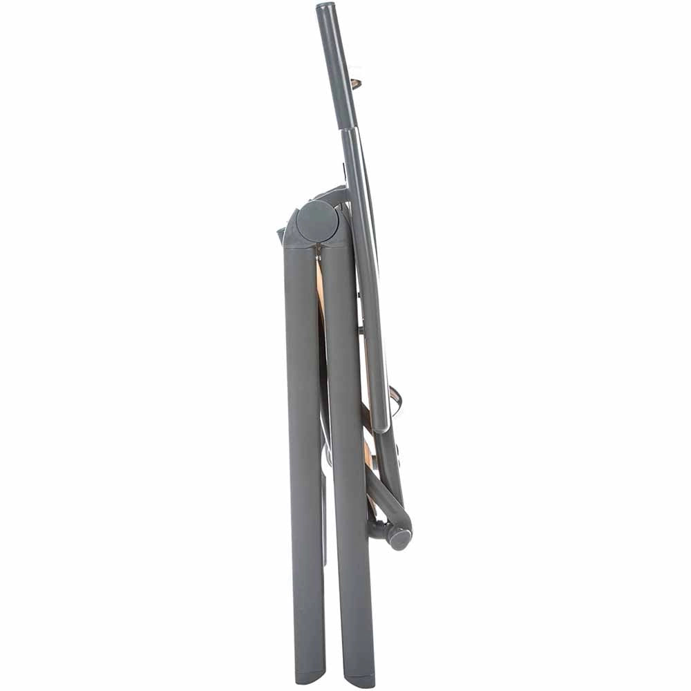 Set 2 Sedie Campeggio Sedia Pieghevole Giardino Reclinabile 5 Posizioni Beige