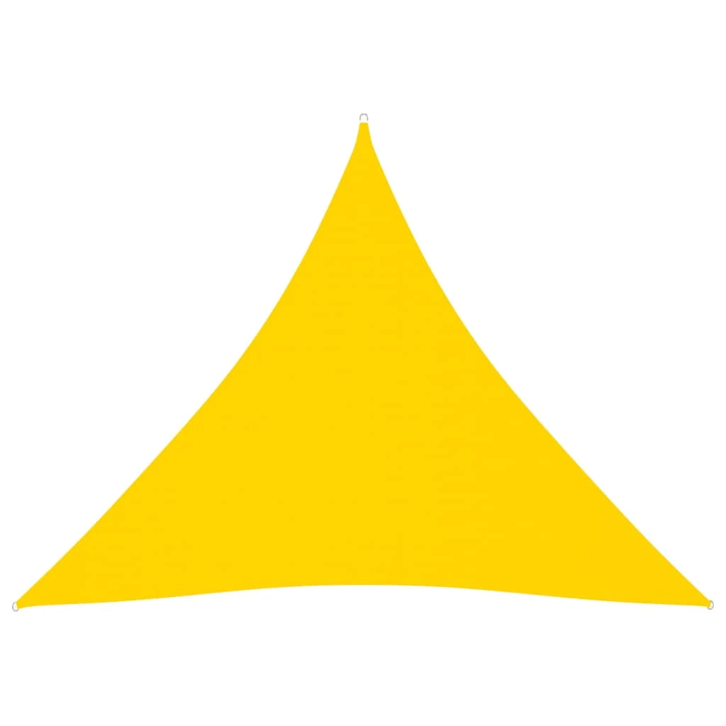 Vela ombreggiante triangolare in tessuto Oxford 4,5 x 4,5 x 4,5 m giallo 02_0009856