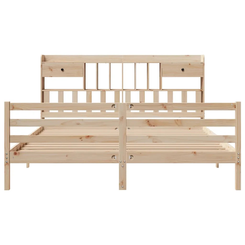Letto Libreria senza Materasso 180x200 cm in Legno di Pino 3321944