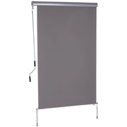 Tenda verticale per balcone 120 x 200 cm paravento privacy verticale con manovella colore grigio pratico per uso esterno