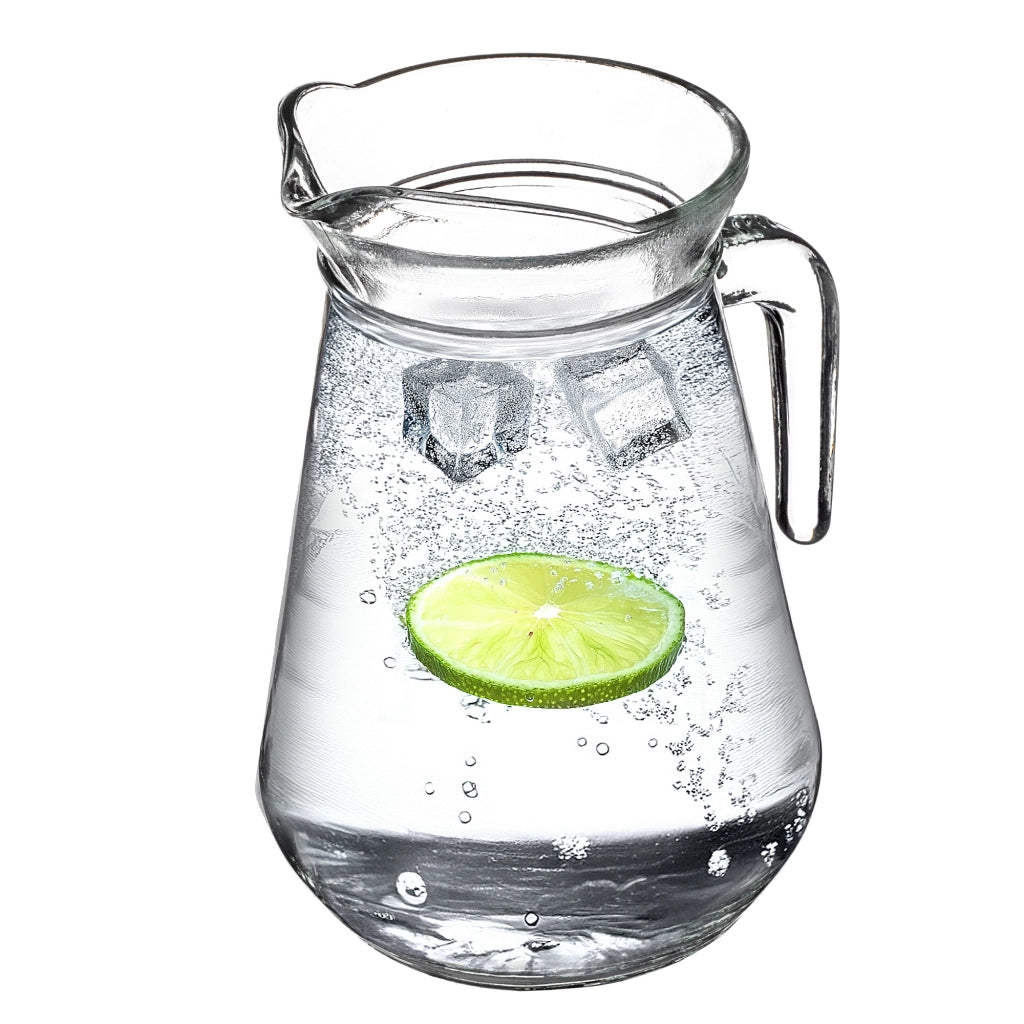 Caraffa in vetro KADAX per acqua, succhi di frutta, bevande, composte, limonata, 1,3 litri
