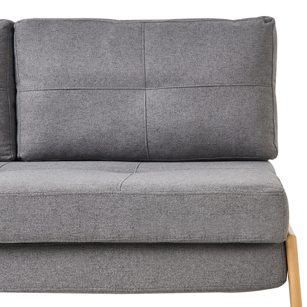 Divano Letto Tessuto colore Grigio Scuro Cuscini 2 Posti stile Scandinavo soggiorno