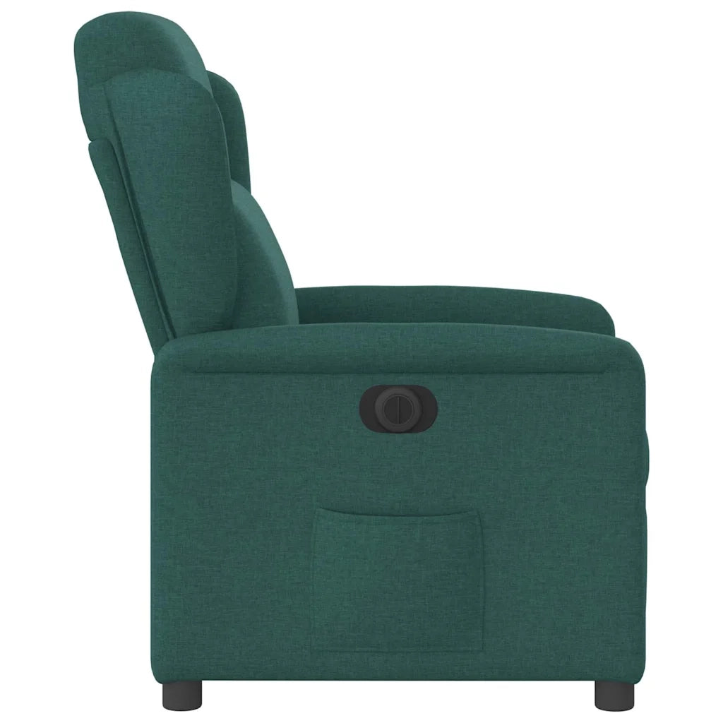 Poltrona Elettrica Reclinabile Verde Scuro in Tessuto 3303120