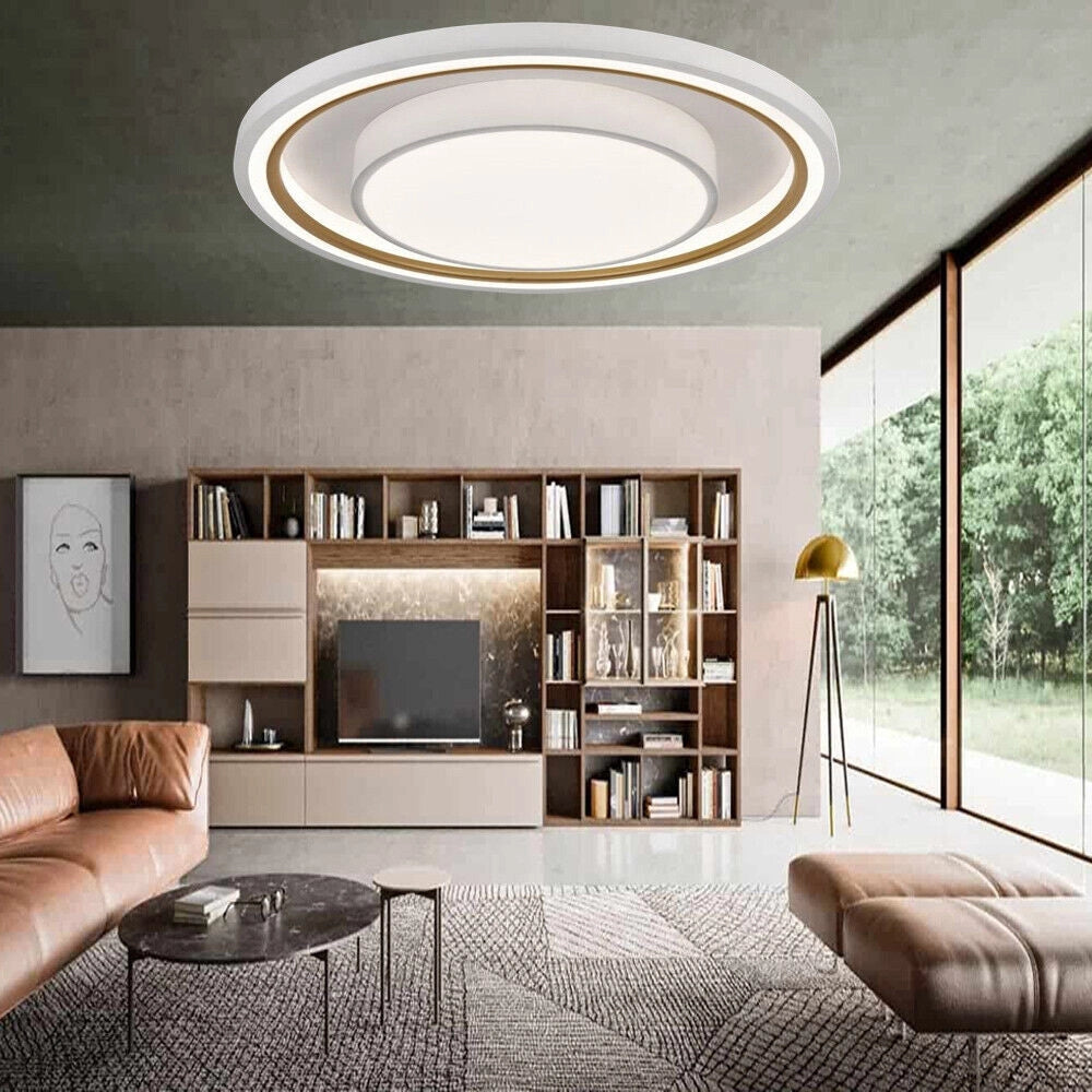Trade Shop - Plafoniera Led 35w Cct 3 Colorazioni Luce Gestibile Con Telecomando App Bluetooth Pn-31-3c -