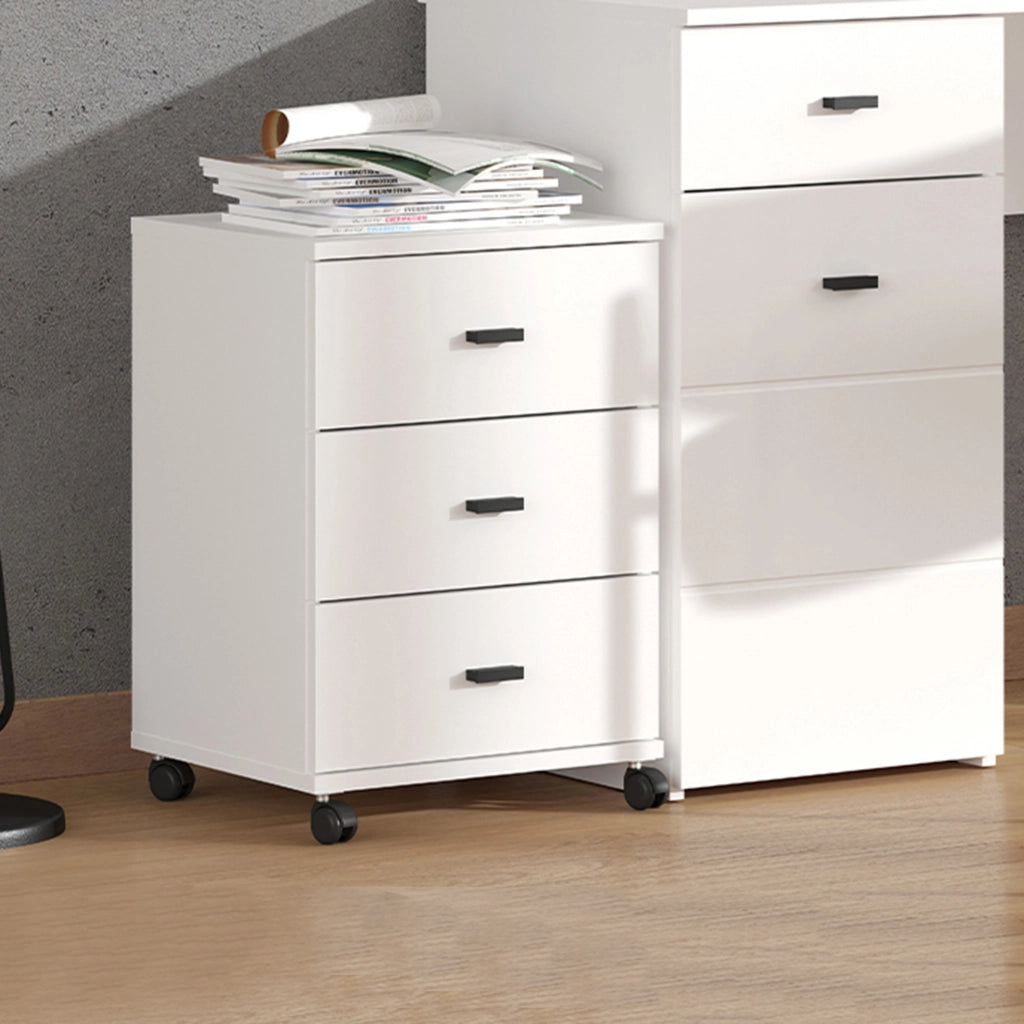 Kaza, Cassettiera 3 Cassetti, 39x35x56h cm Bianco Opaco