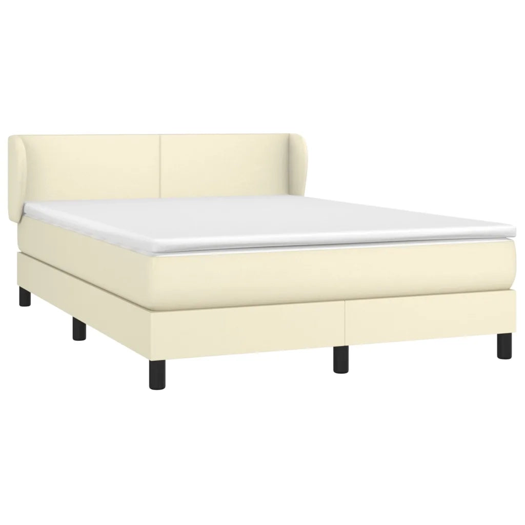 Giroletto a Molle con Materasso Crema 140x190 cm in Similpelle 3127189
